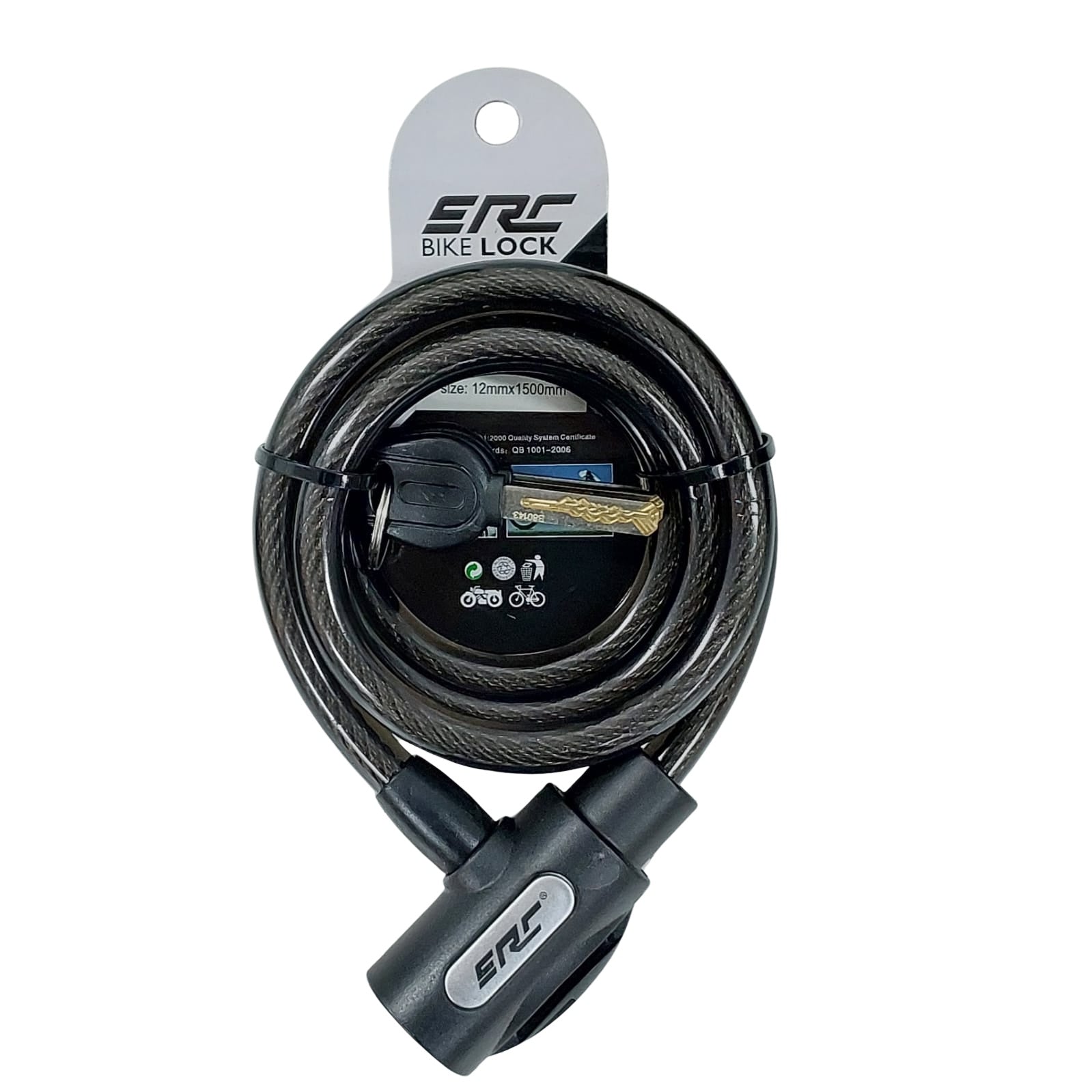 מנעול כבל מפתח ERC TY-570-2 150X12