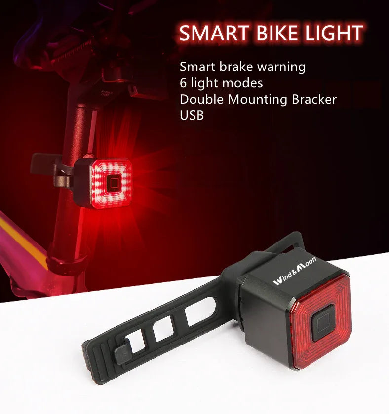 פנס אחורי לאופניים נצנץ אוטומטי ERC Smart Bike Light WT005 - Bikes Online