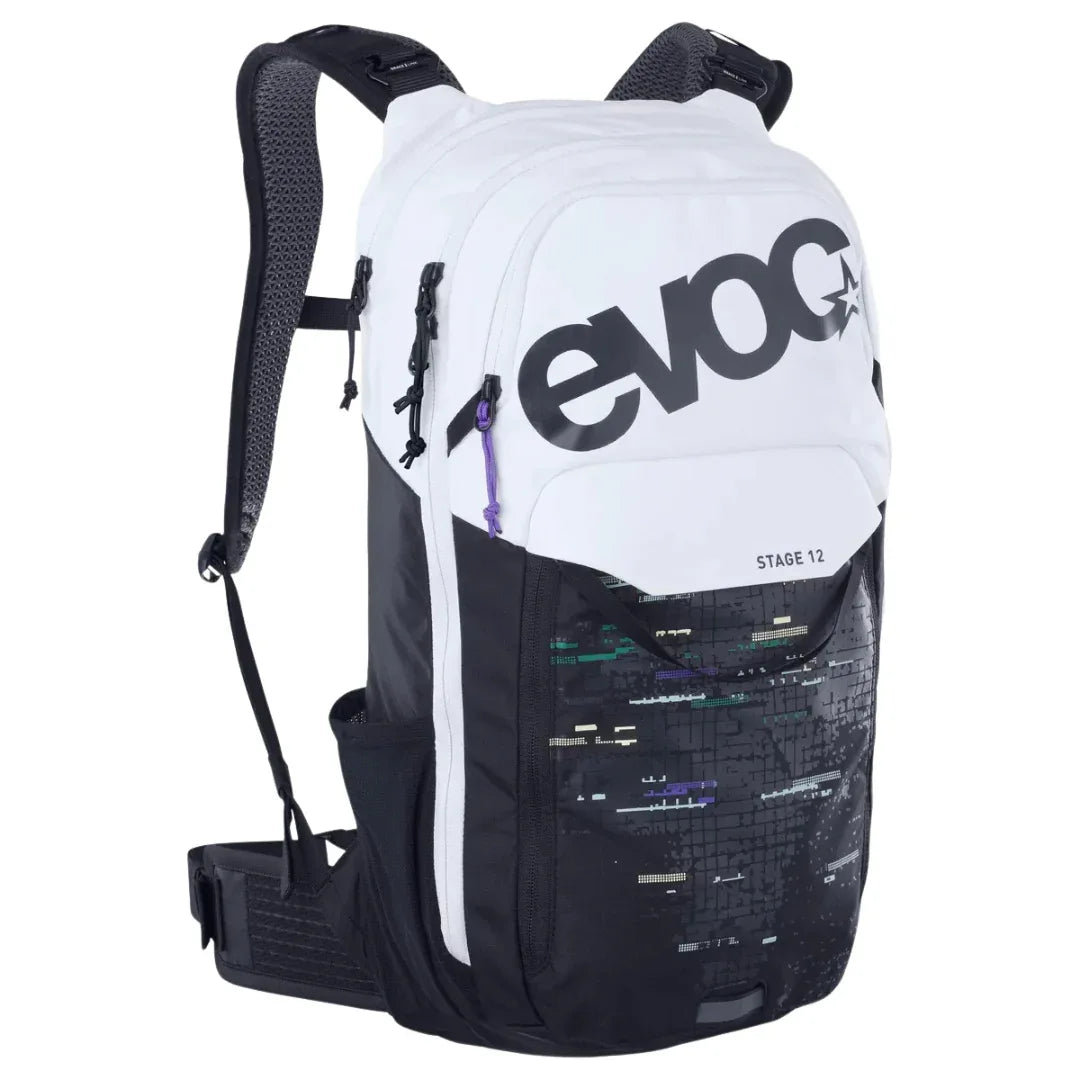 תיק רכיבה וטיולים 12 ליטר אבוק Evoc Stage 12 שחור-לבן - Bikes Online