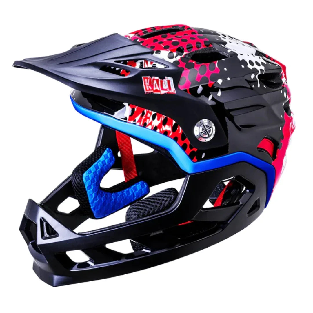 קסדה מלאה לאופניים לילדים פול פייס קאלי אדום כחול Kali Maya Full Face Child - Bikes Online