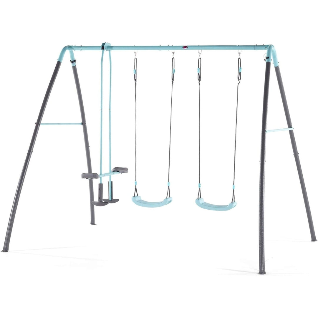 נדנדה משולשת עם מרססת מים לילדים לגינה פלאם Plum Premium Metal Double Swing & Glider With Mist