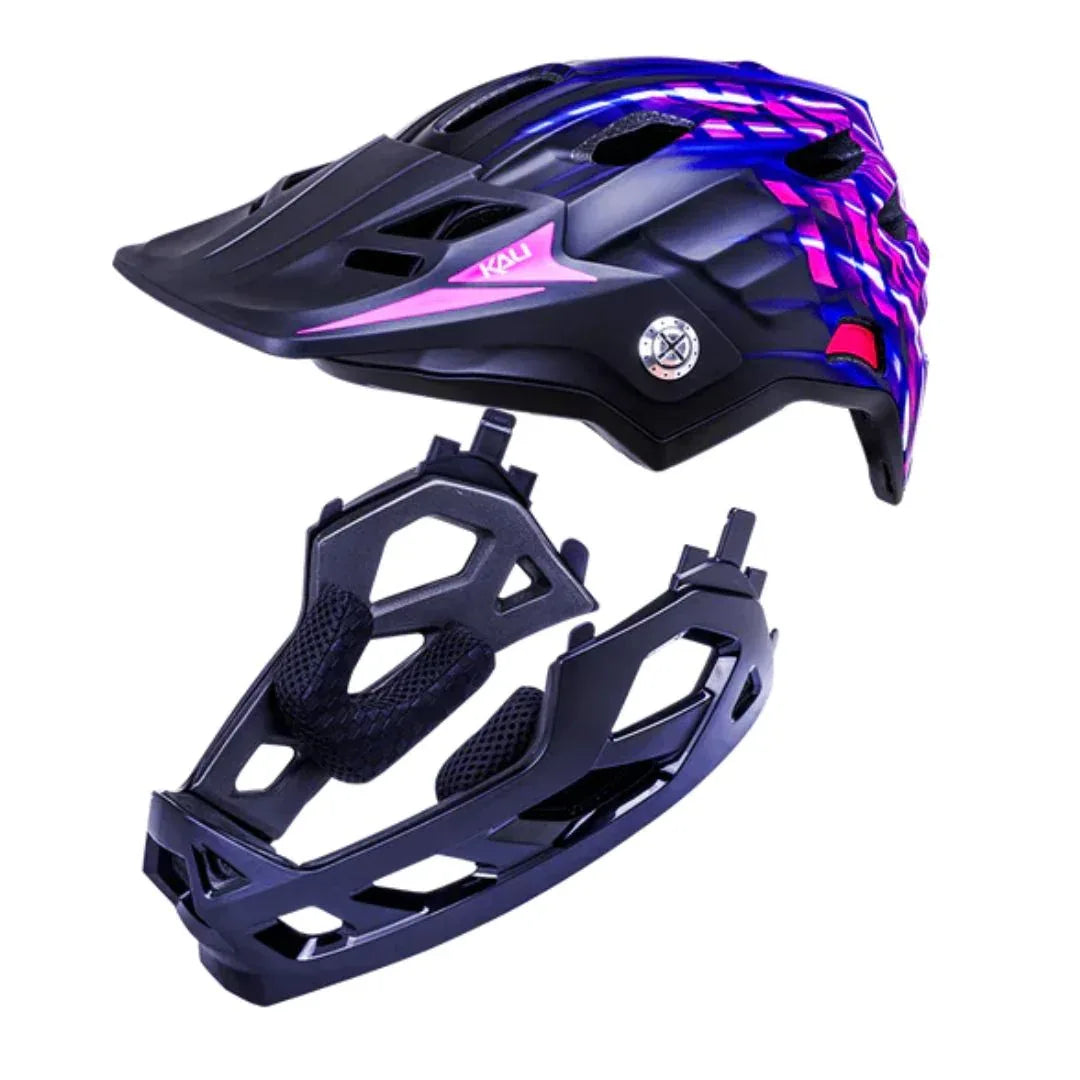 קסדה מלאה לאופניים לילדים פול פייס קאלי ורוד-כחול Kali Maya Full Face Child - Bikes Online