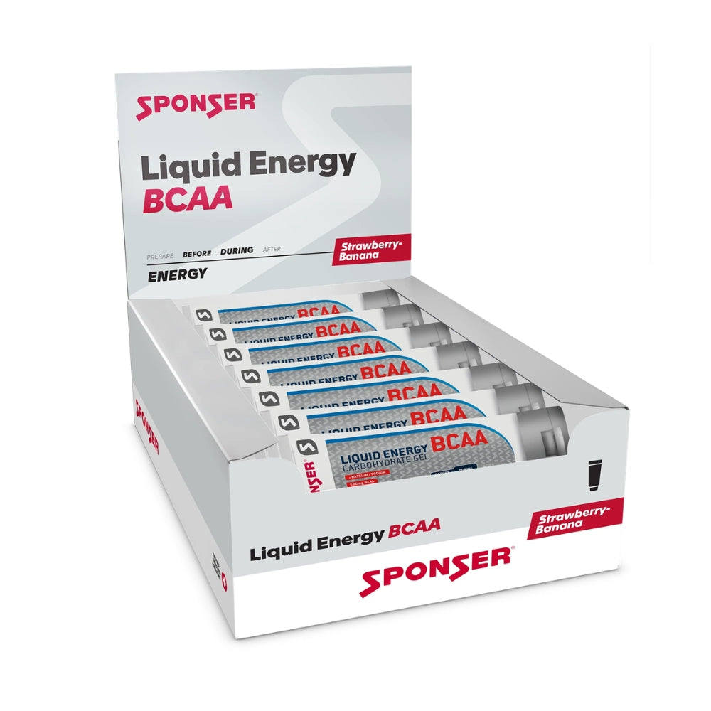 ג'ל אנרגיה בטעם תות-בננה עם BCAA Sponser Liquid Energy BCAA