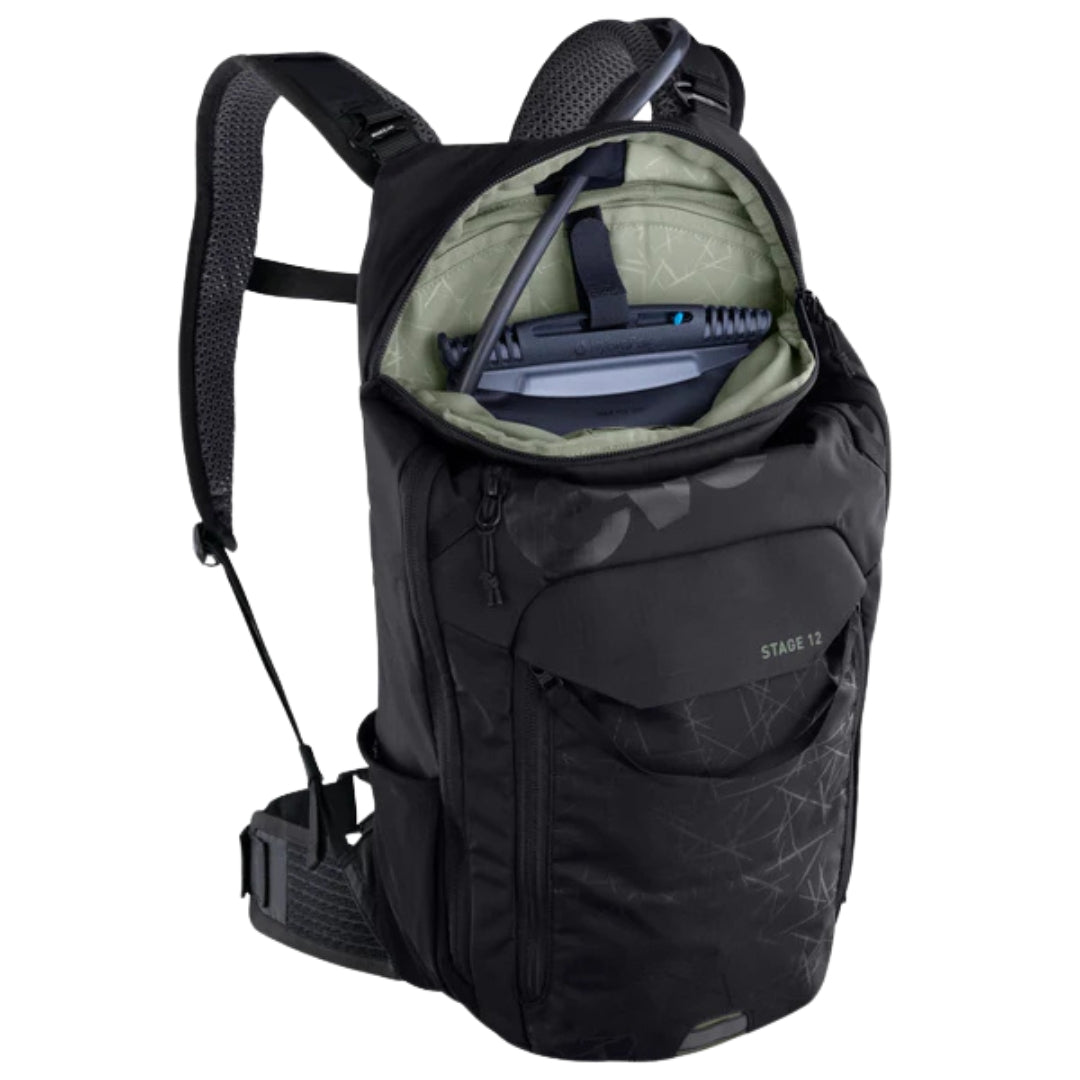 תיק רכיבה וטיולים 12 ליטר אבוק Evoc Stage 12 שחור