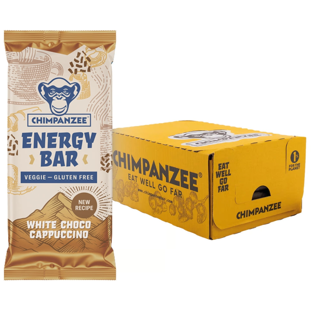 חטיף אנרגיה קפוצ'ינו ושוקולד לבן Chimpanzee White Choco Cappuccino
