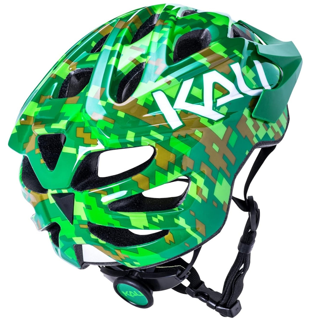 קסדה לאופניים לילדים ונוער קאלי ירוק פיקסל Kali Chakra Youth