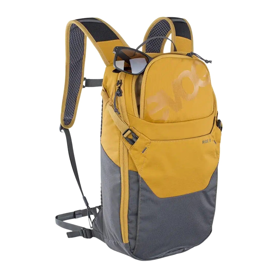 תיק רכיבה וטיולים + שלוקר 8 ליטר אבוק Evoc Ride 8 צהוב אפור