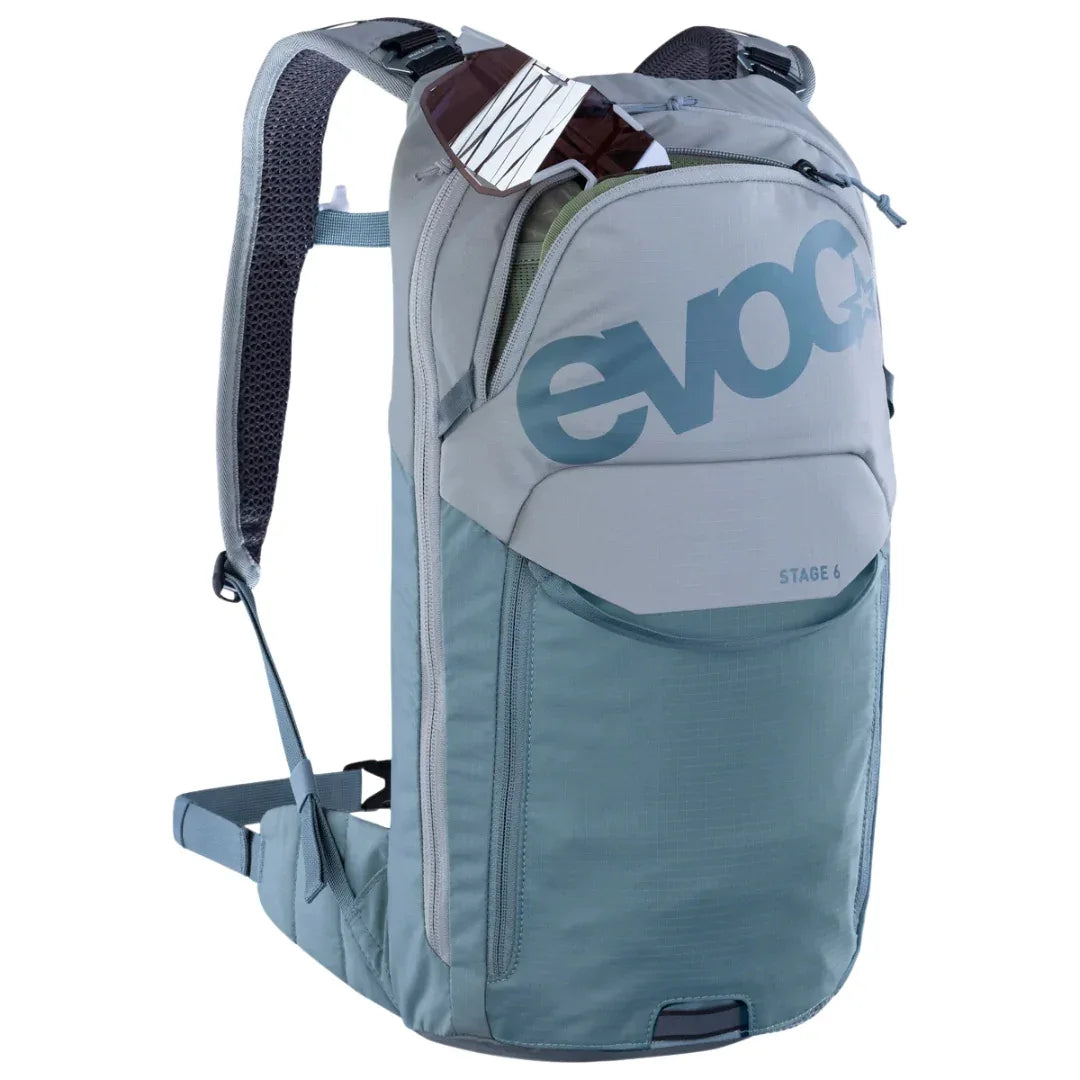 תיק רכיבה וטיולים + שלוקר 6 ליטר אבוק Evoc Stage 6 אפור - Bikes Online