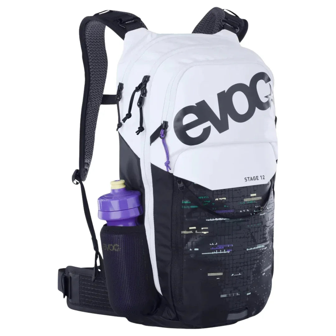 תיק רכיבה וטיולים 12 ליטר אבוק Evoc Stage 12 שחור-לבן - Bikes Online