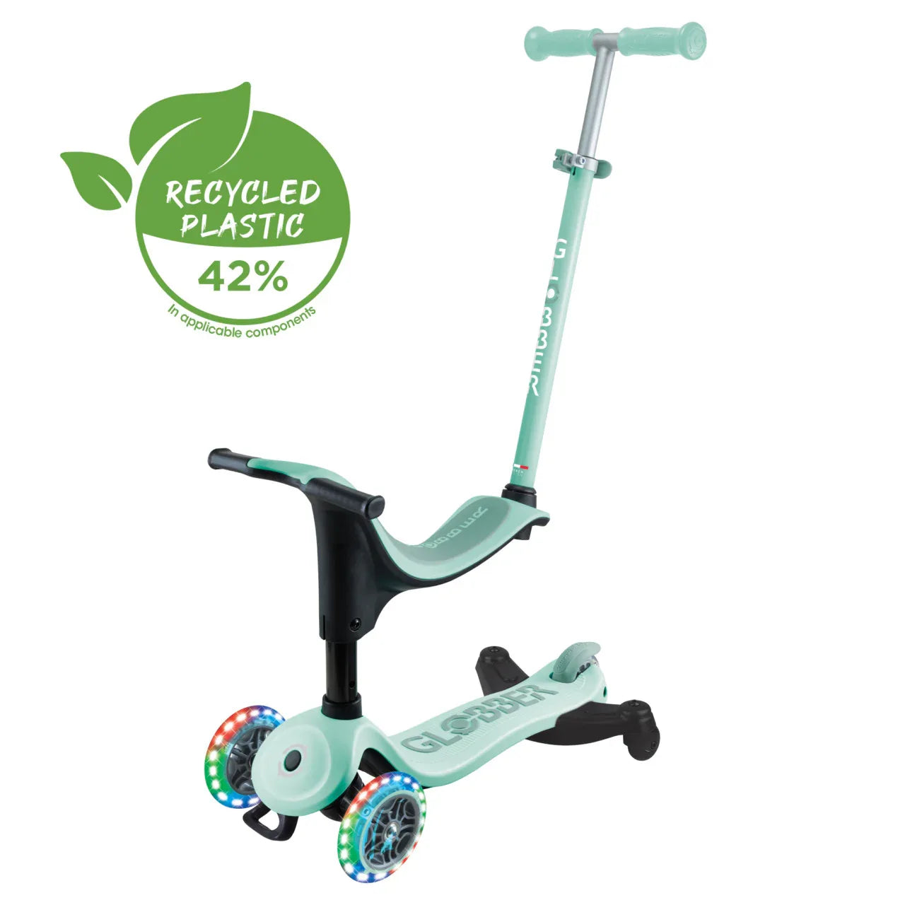קורקינט משולב עם אופני איזון והליכון גלובר Globber GO UP SPORTY LIGHTS 360° - Bikes Online