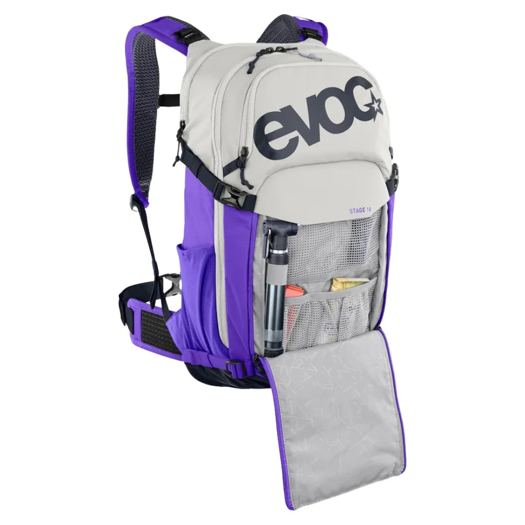 תיק רכיבה וטיולים 18 ליטר אבוק Evoc Stage 18 סגול - Bikes Online