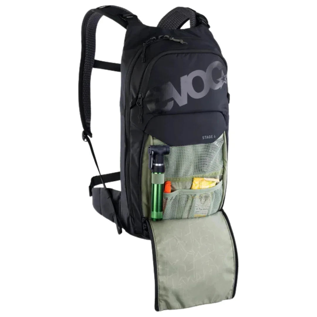 תיק רכיבה וטיולים + שלוקר 6 ליטר אבוק Evoc Stage 6 שחור - Bikes Online