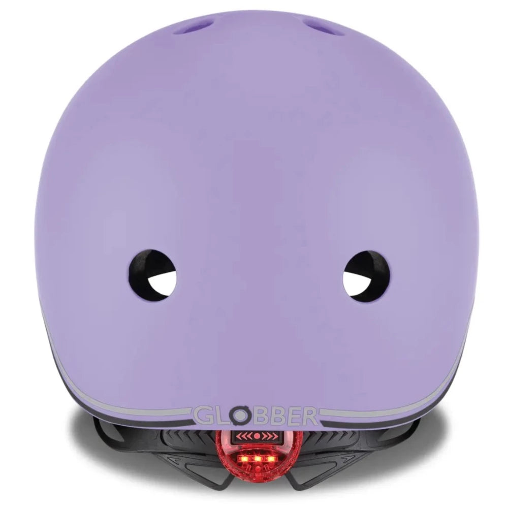 קסדה לאופניים לתינוקות עם אור אחורי סגול פסטל Globber