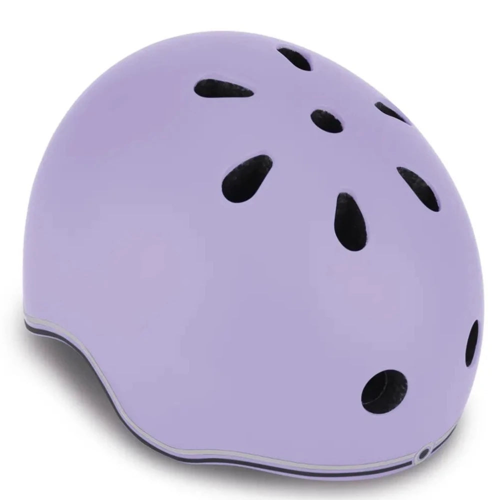 קסדה לאופניים לתינוקות עם אור אחורי סגול פסטל Globber