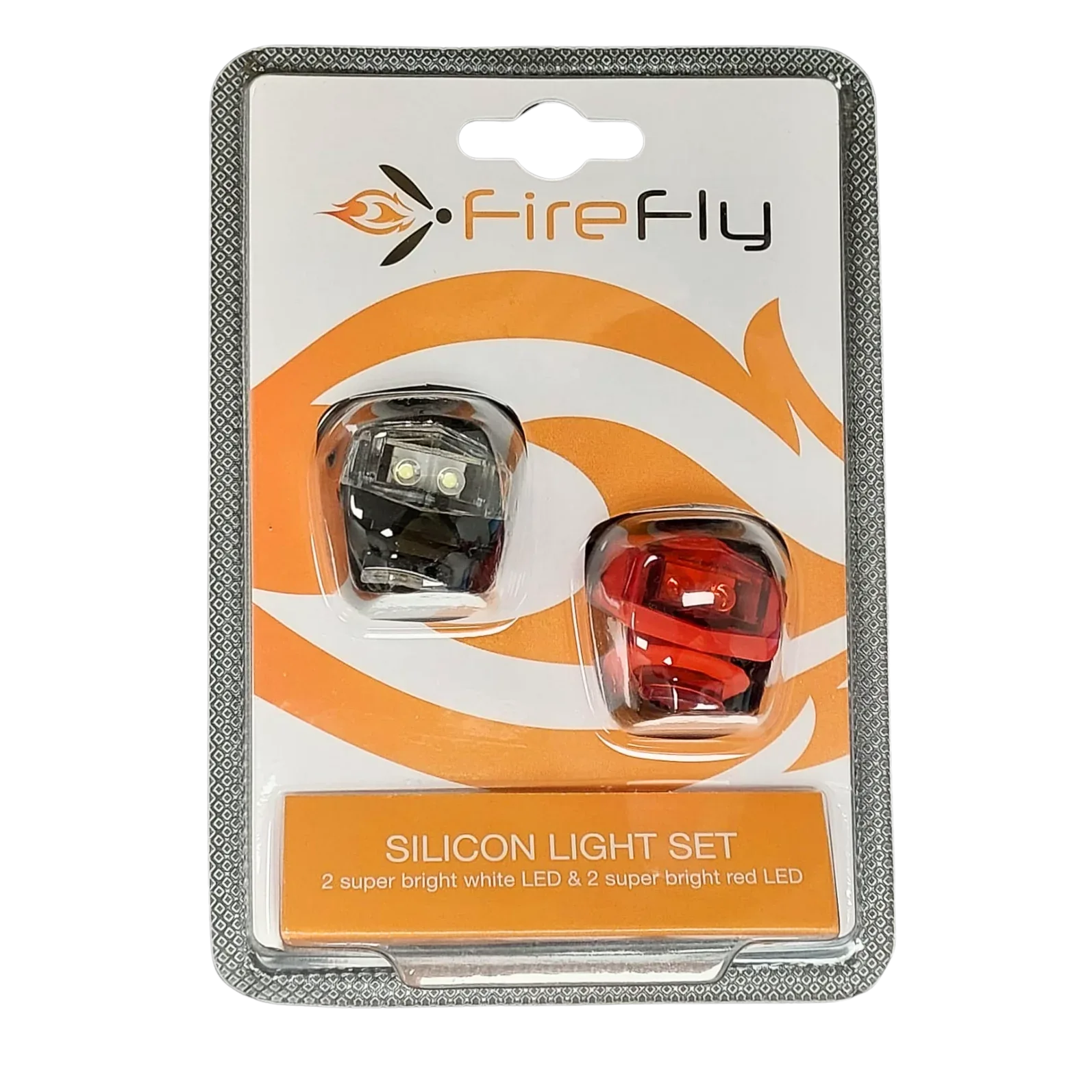 זוג פנסים לד מהבהבים נצנצים חובקי סיליקון אדום שחור - Bikes Online