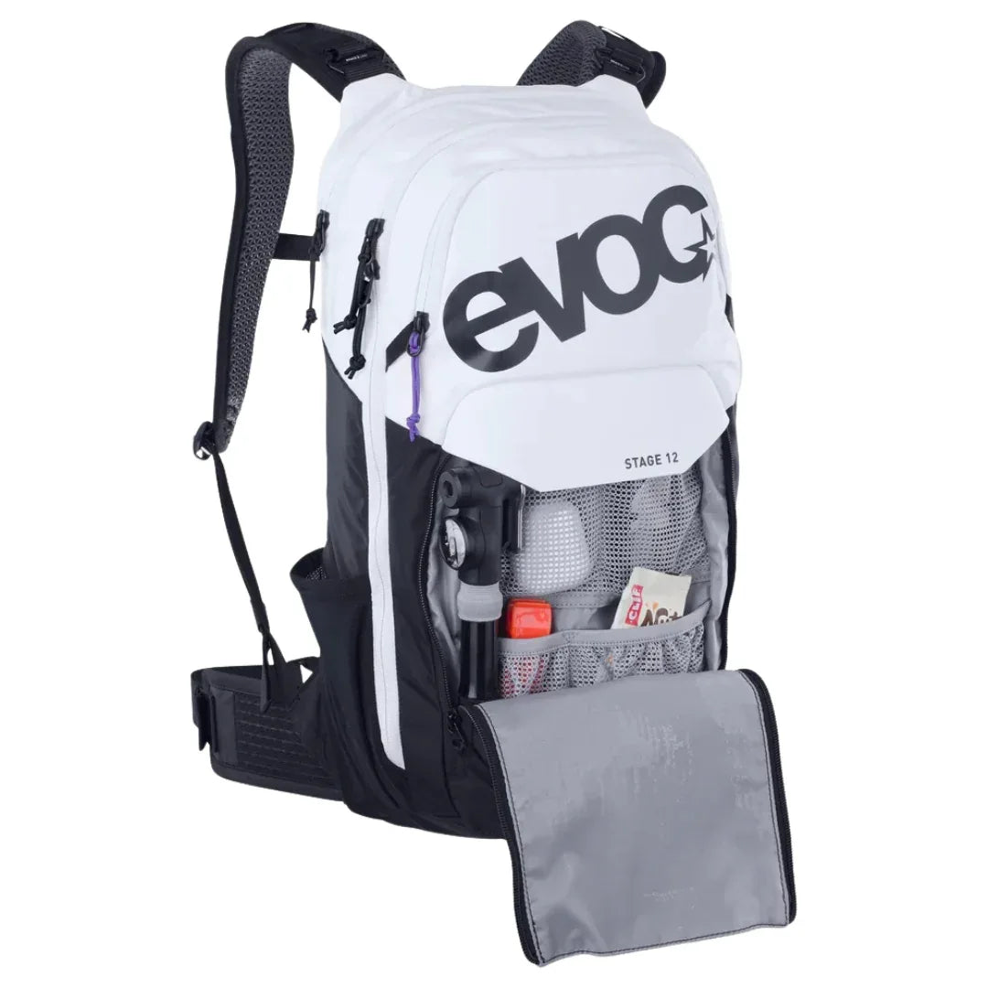 תיק רכיבה וטיולים 12 ליטר אבוק Evoc Stage 12 שחור-לבן - Bikes Online