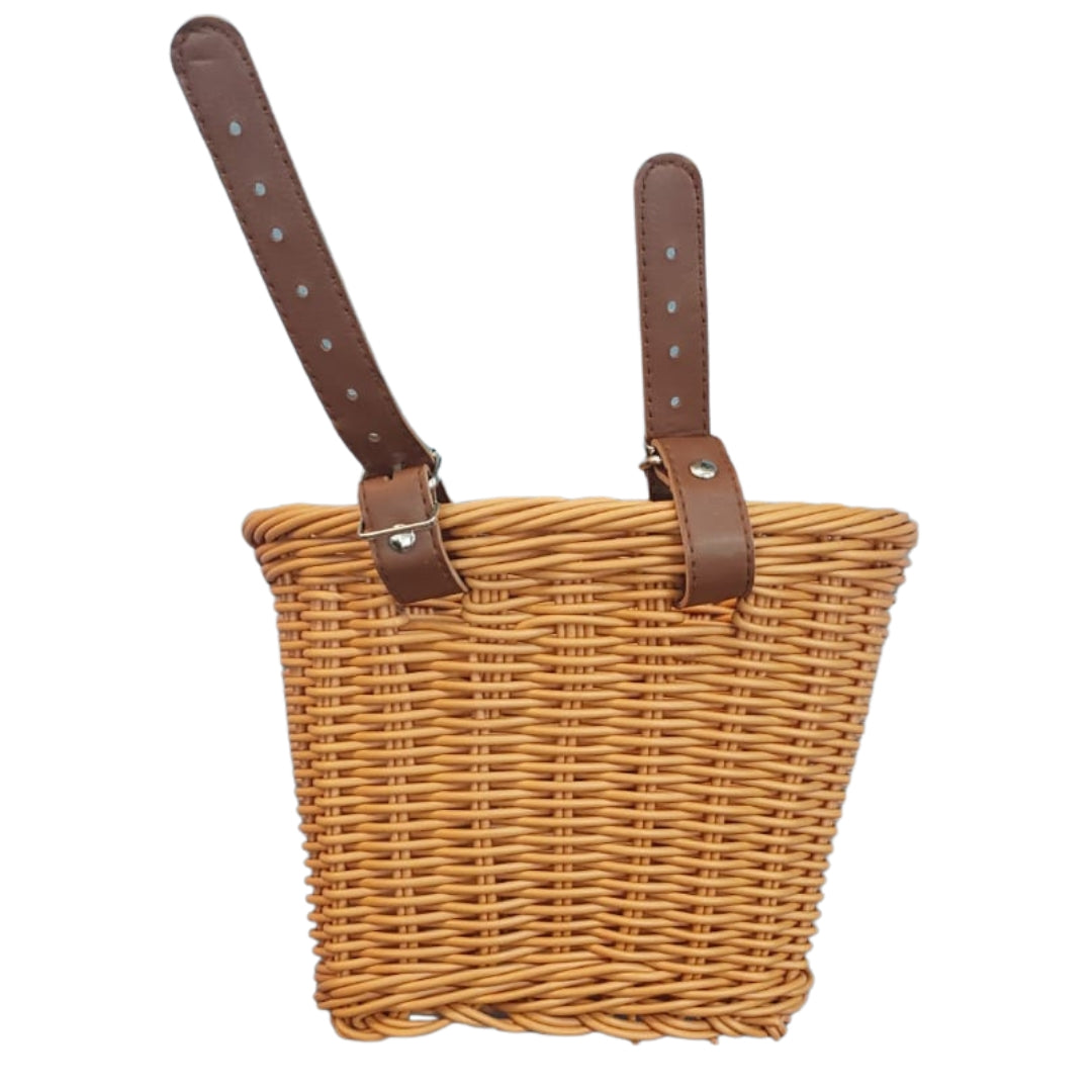 סלסלה צבעונית דמוי-קש לאופני ילדים