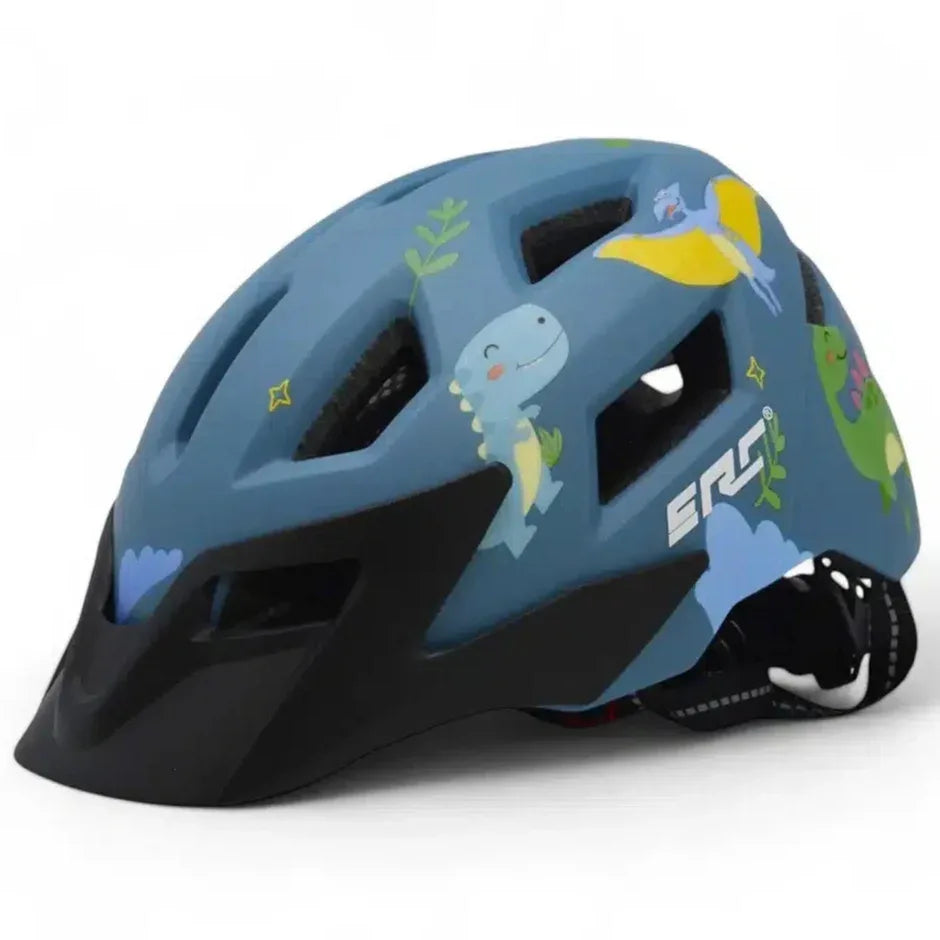 קסדת אופניים לילדים ונוער כחול כהה דינוזאורים ERC HT-45 - Bikes Online