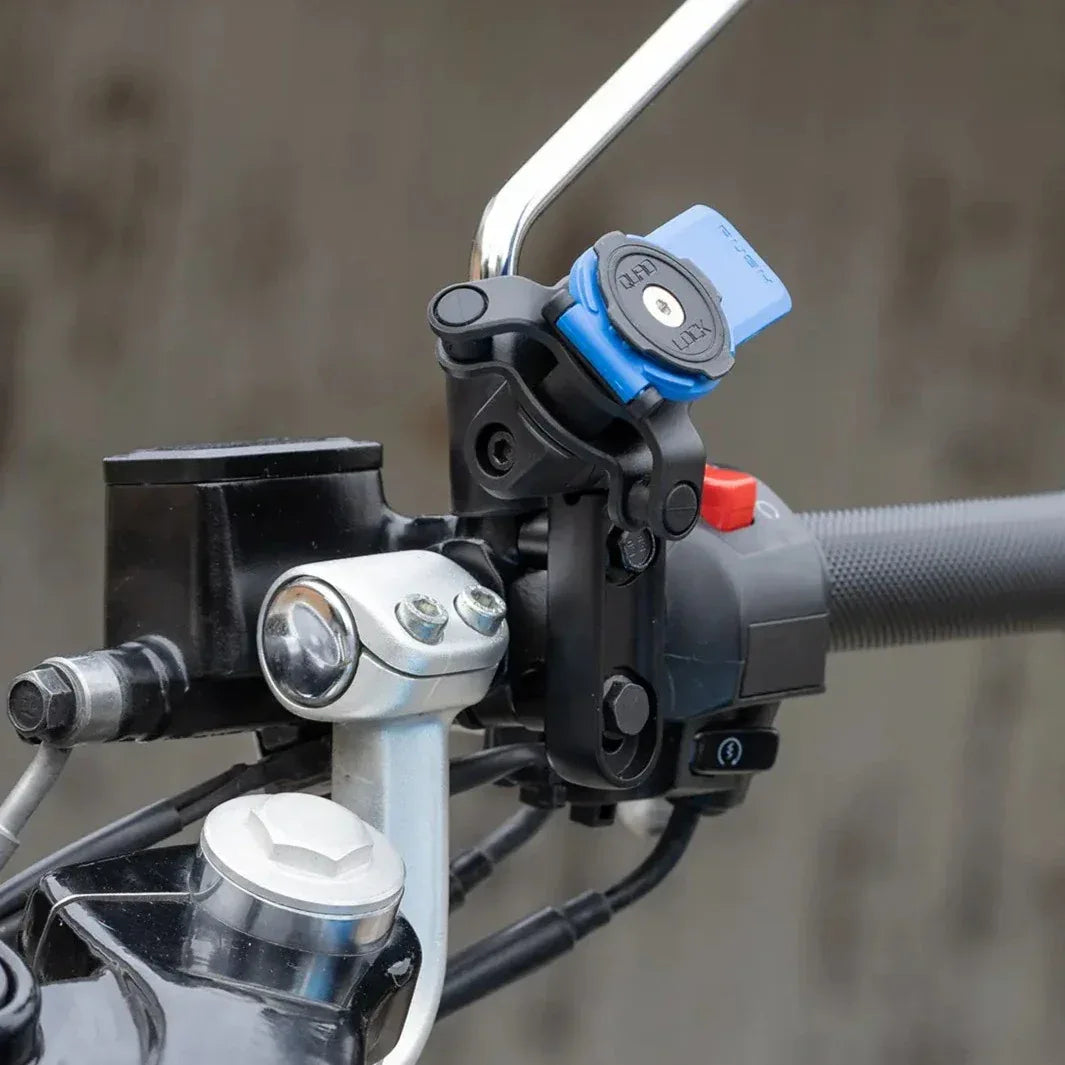 התקן מעמד לטלפון עם חיבור לידית מעצור/קלאץ' לאופנוע Quad Lock Motorcycle Brake/Clutch Mount - Bikes Online