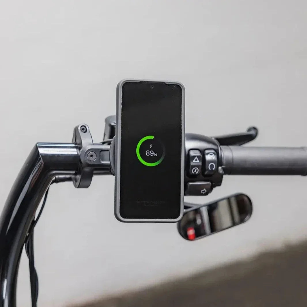 התקן מעמד לטלפון עם חיבור לכידון לאופנוע Quad Lock Motorcycle Handlebar Mount Pro Large - Bikes Online