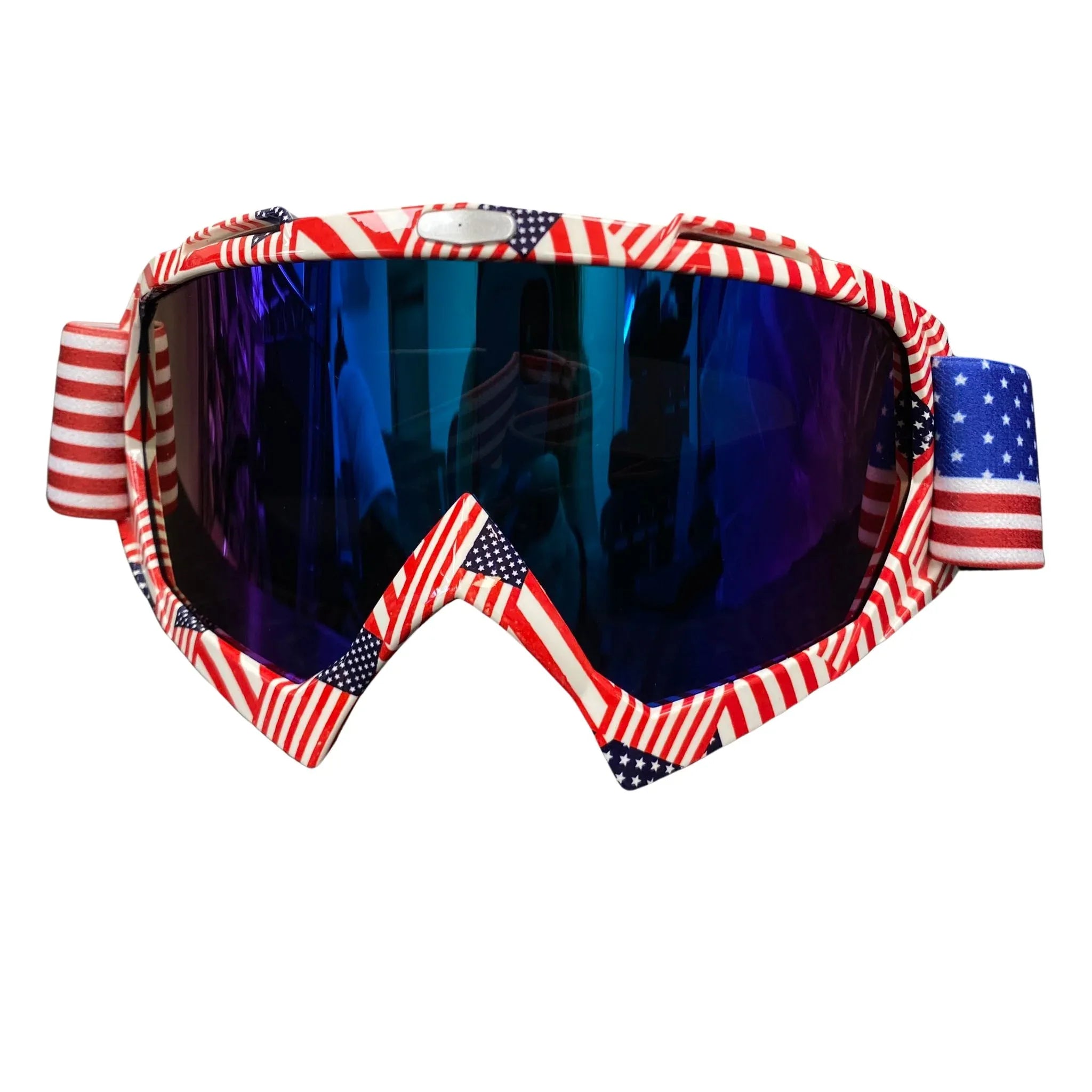 משקפי אבק ומגן מקצועיים לספורט אתגרי עיצוב דגל אמריקה PRO SPEED - Bikes Online