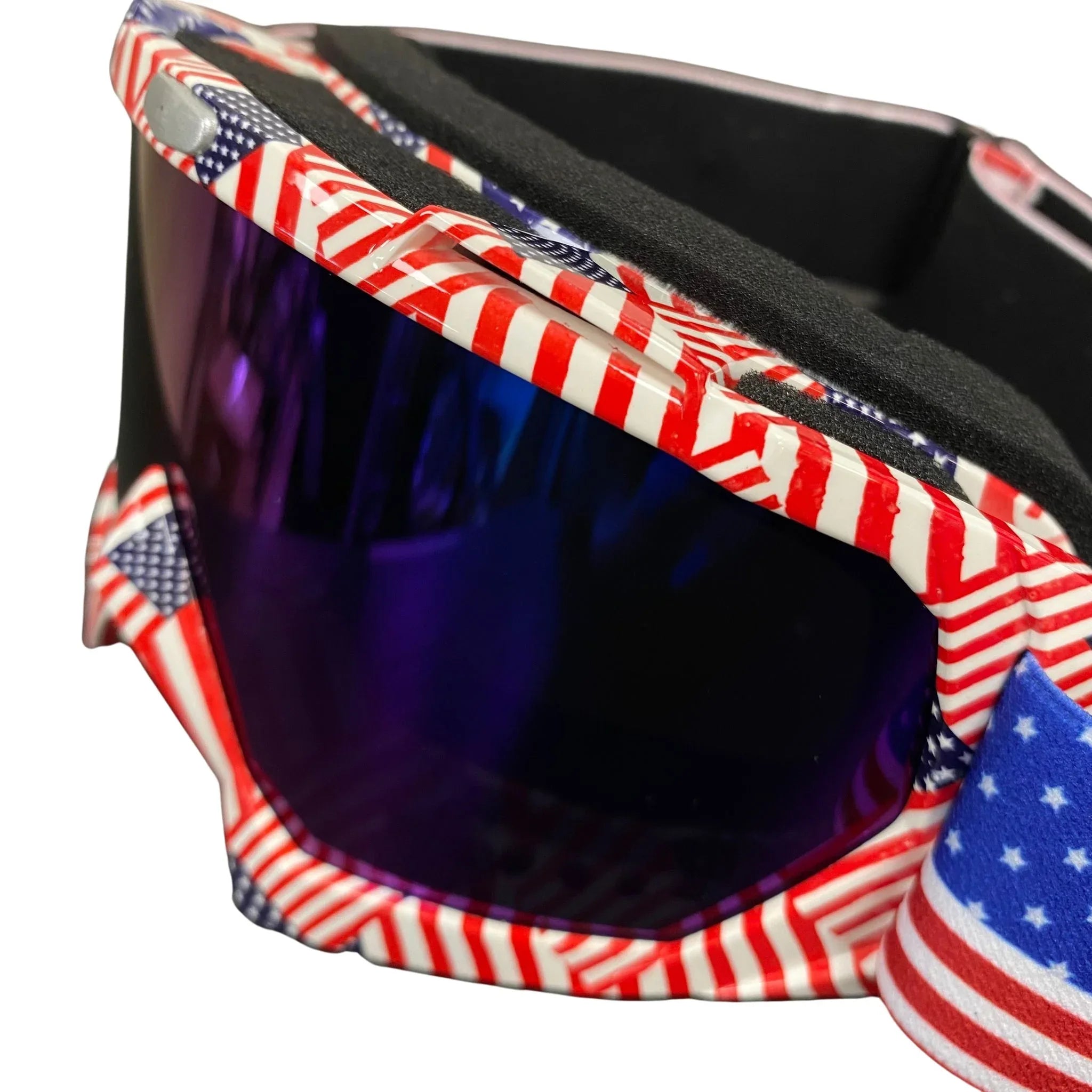 משקפי אבק ומגן מקצועיים לספורט אתגרי עיצוב דגל אמריקה PRO SPEED - Bikes Online