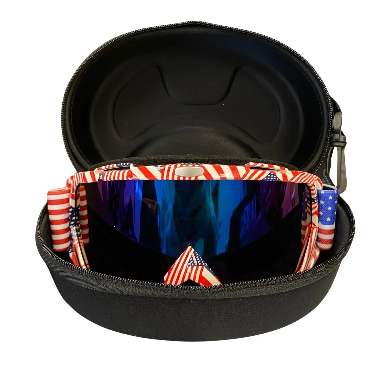 משקפי אבק ומגן מקצועיים לספורט אתגרי עיצוב דגל אמריקה PRO SPEED - Bikes Online