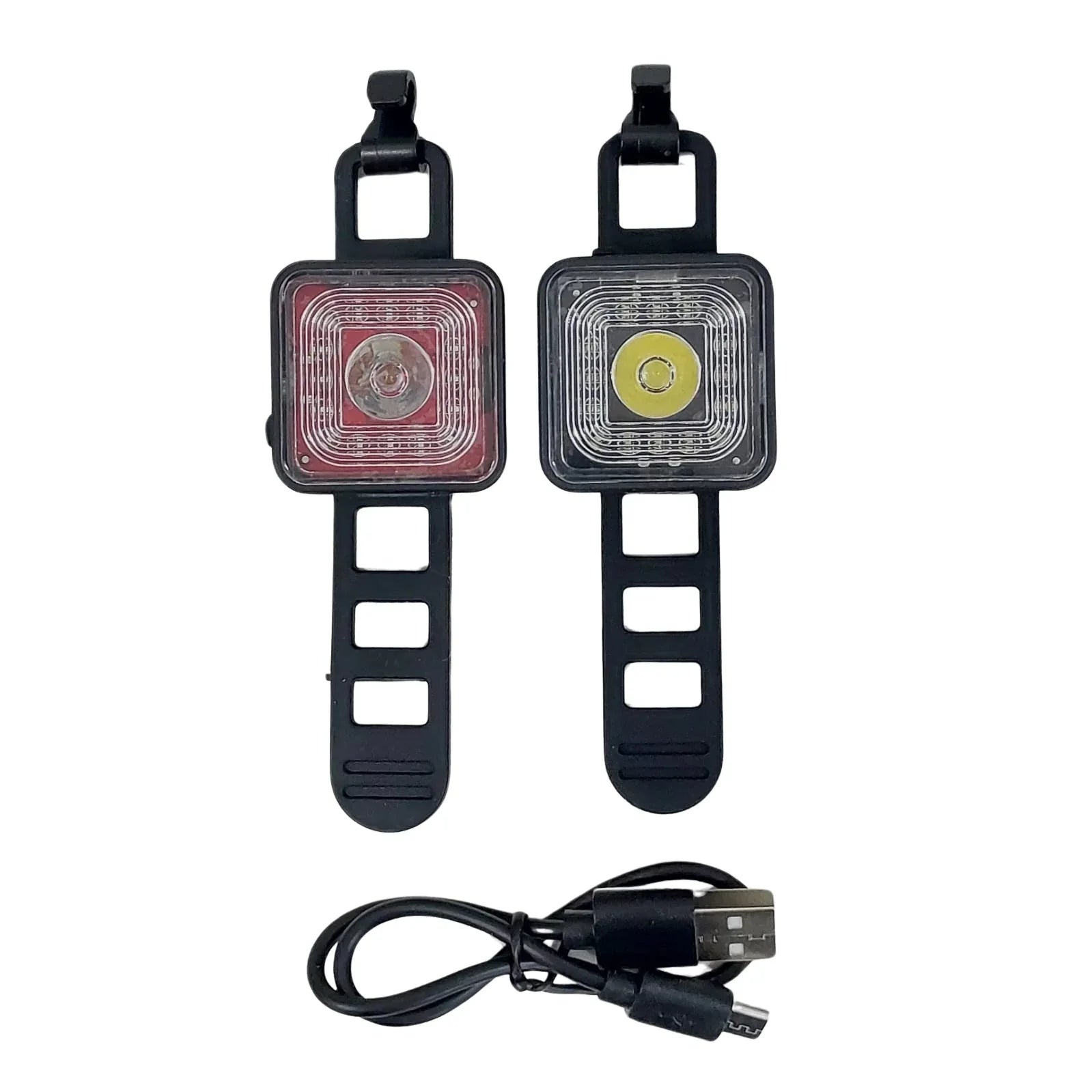 זוג פנסים נצנץ קדמי ואחורי נטענים - lights bike ERC - Bikes Online