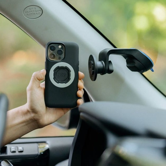 התקן מעמד לטלפון לרכב חיבור וואקום Quad Lock Car Suction Mount