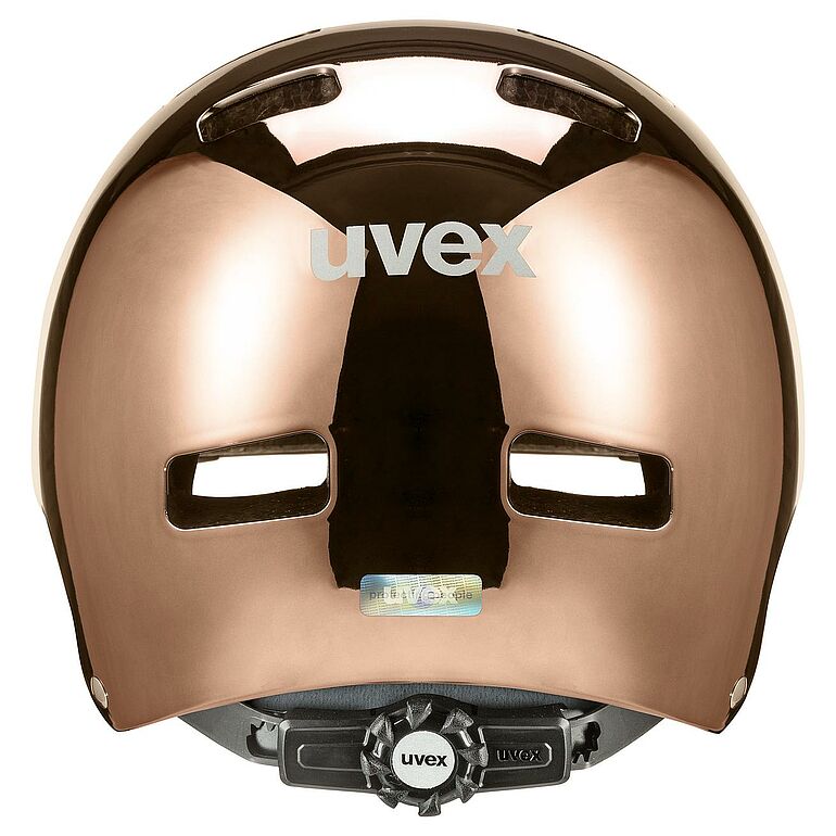 קסדת אופניים Uvex HLMT 5 Chrome ורוד מוזהב