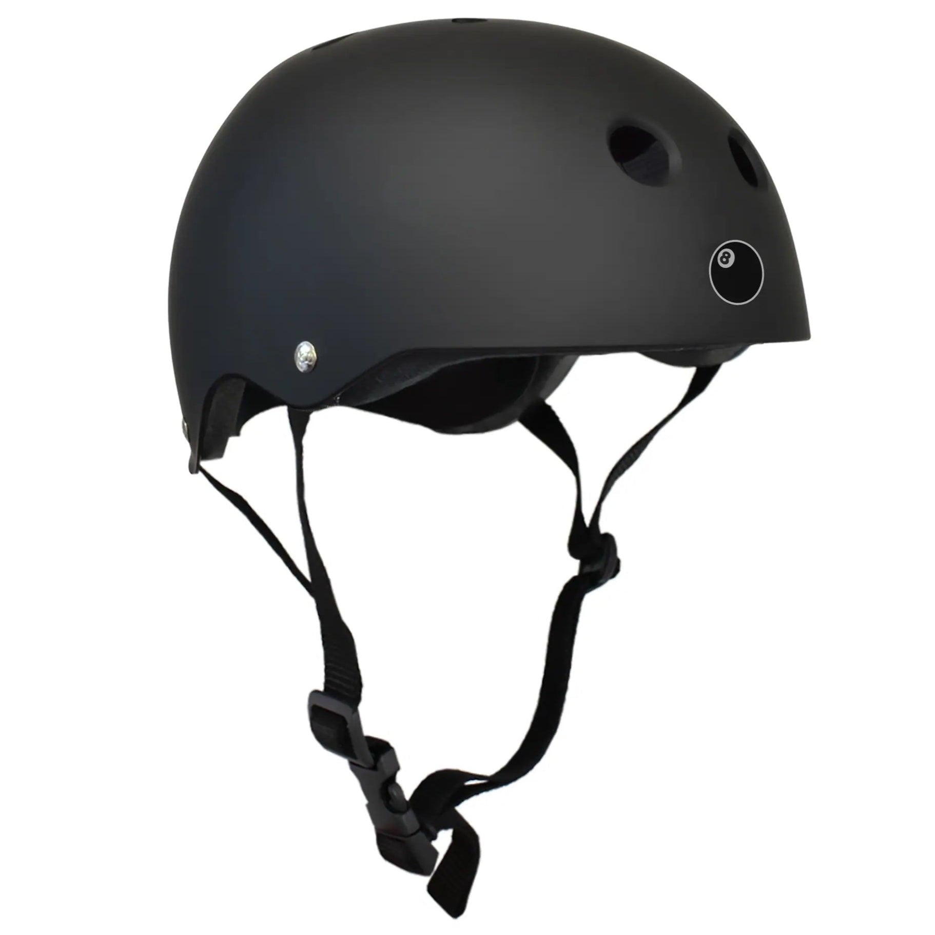 קסדה לאופניים קסדה לקורקינט לילדים ונוער Eight Ball שחור