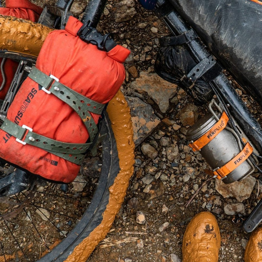 זוג רצועות קשירה ואבטחת ציוד עבות עם תפס פיקספלוס Fixplus