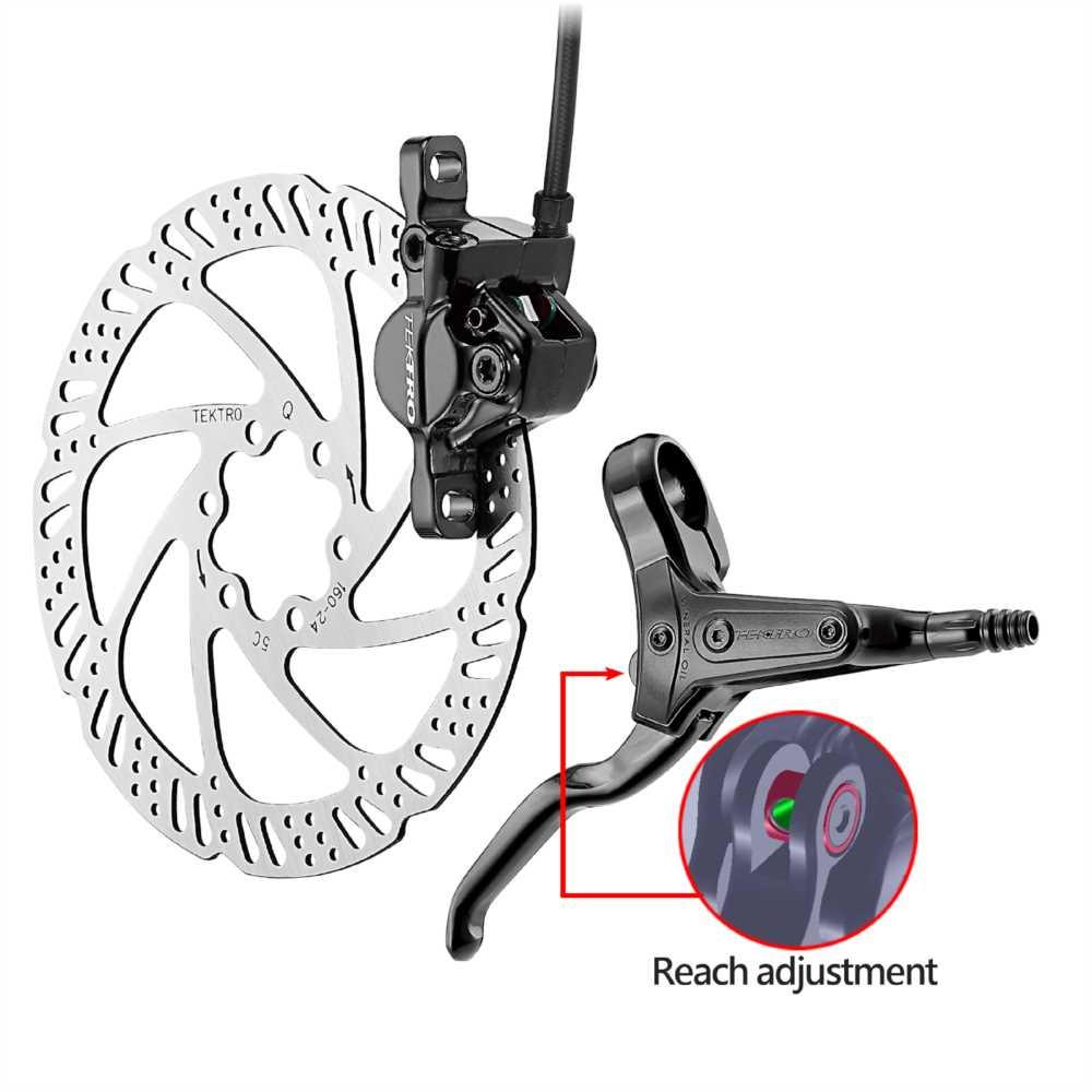 סט מעצורי דיסק קדמי ואחורי טקטרו הידראולי TEKTRO M285 קליפר וידית בלם - Bikes Online