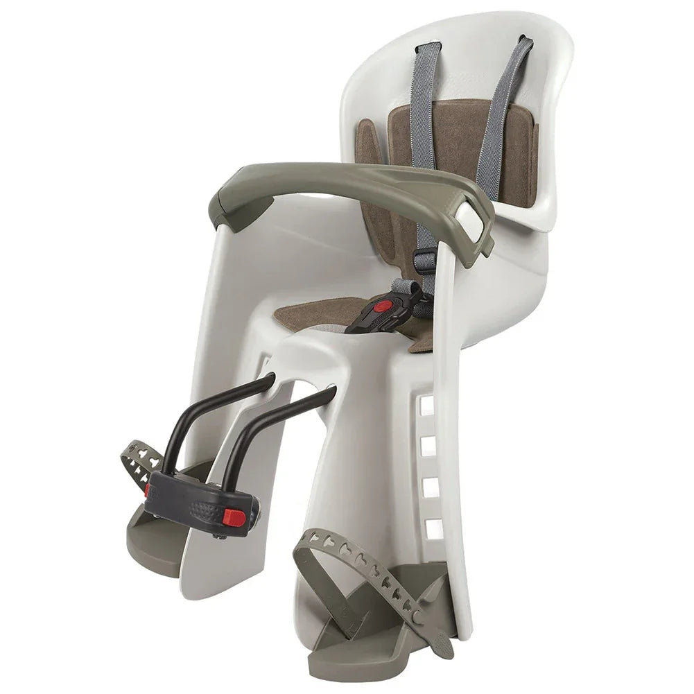 כסא קדמי לילד לאופניים עם חיבור קדמי Polisport BILBY JR אפור/בז - Bikes Online