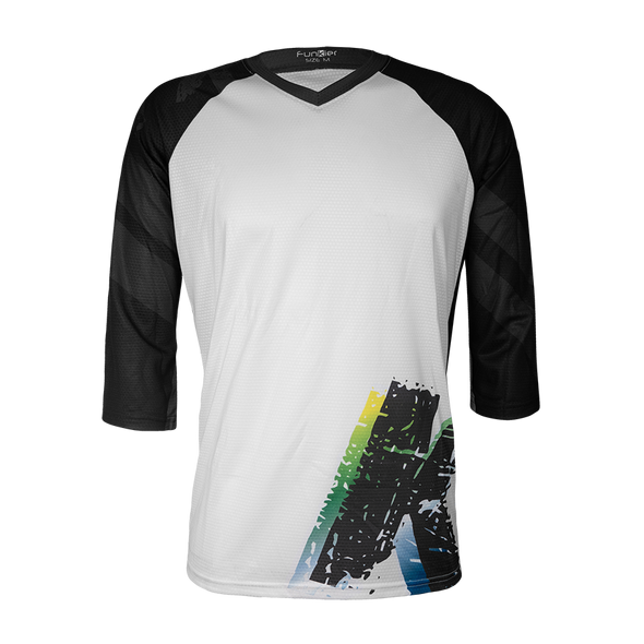 חולצת רכיבה פרי-רייד ארוכה לגברים פאנקייר Funkier Dolomiti JE846-L Black&White