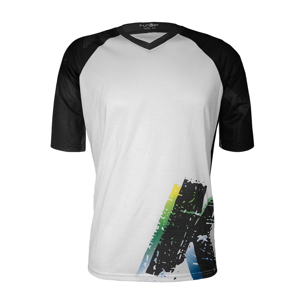 חולצת רכיבה פרי-רייד לגברים פאנקייר Funkier Dolomiti JE846-S Black&White - Bikes Online