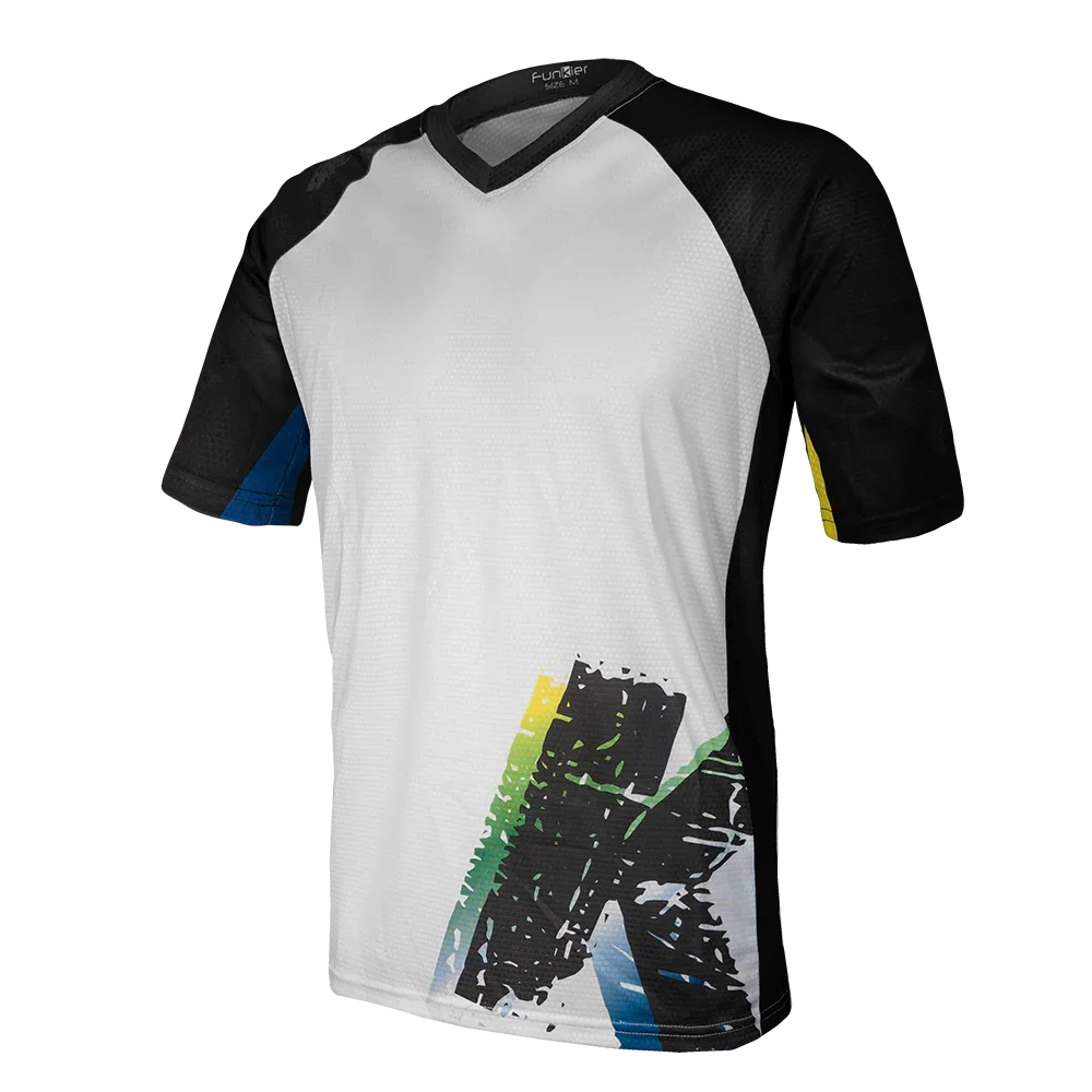 חולצת רכיבה פרי-רייד לגברים פאנקייר Funkier Dolomiti JE846-S Black&White - Bikes Online