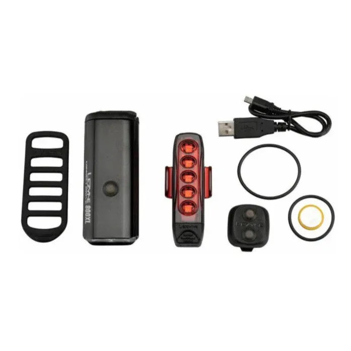 סט פנס קדמי ואחורי כולל שלט אלחוטי Lezyne Connect Drive - Bikes Online