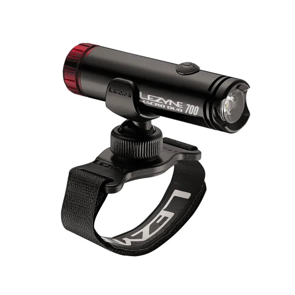 פנס קדמי נטען עם נצנץ אחורי Lezyne Macro Drive Duo 700l y11 - Bikes Online