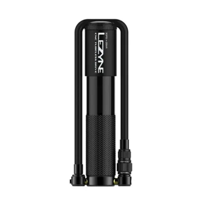 סט משאבה לאופניים מיני עם ערכת תיקון טיובלס Lezyne CNC Tubeless Drive HV עם Abs - Bikes Online