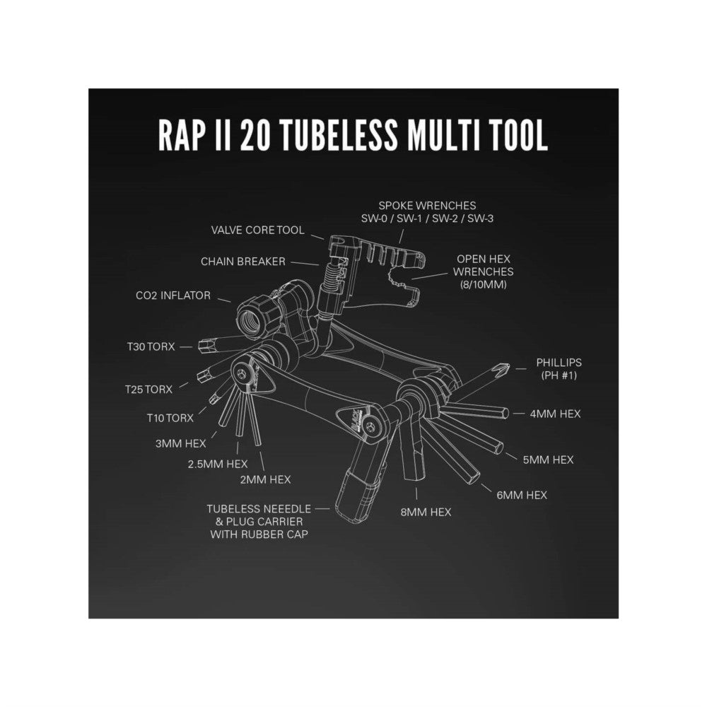 אולר כלים Lezyne Rap II 20 Tubless