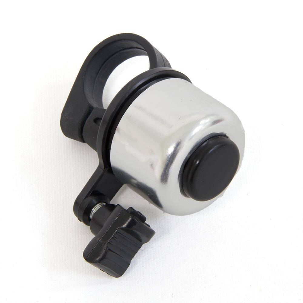 פעמון לאופניים ולקורקינט עגול קוטר 3.5 ס"מ כסוף