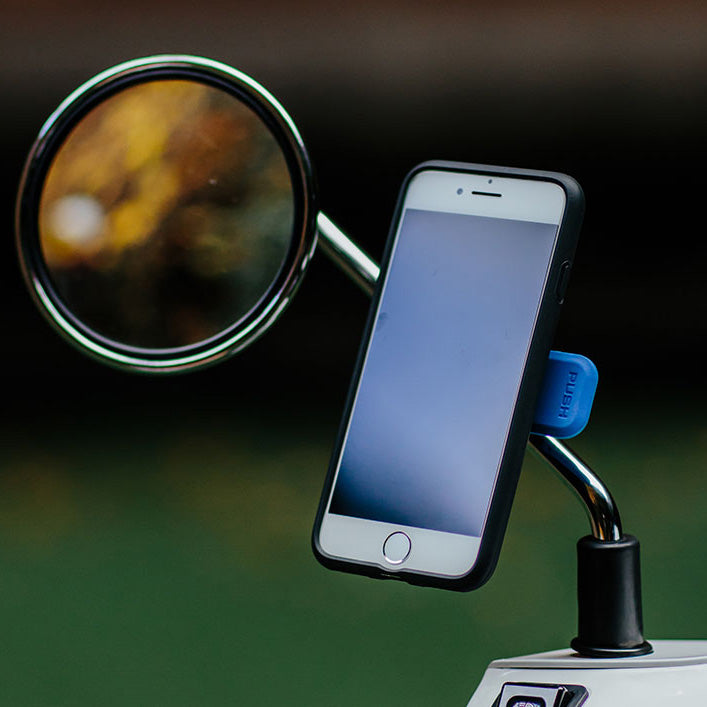 התקן מעמד לטלפון עם חיבור למראה לאופנוע Quad Lock Motorcycle Mirror Mount