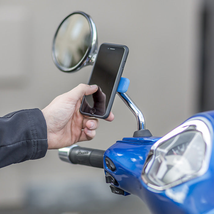 התקן מעמד לטלפון עם חיבור למראה לאופנוע Quad Lock Motorcycle Mirror Mount