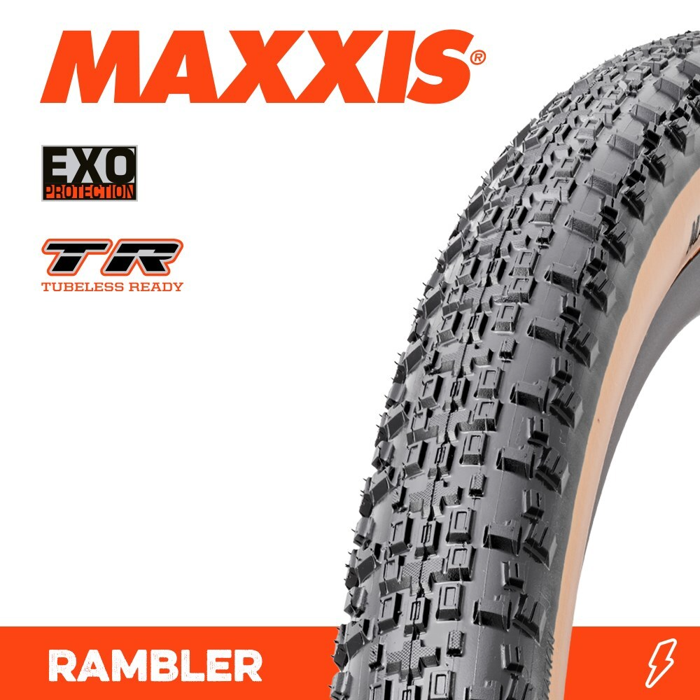צמיג לאופני גראבל מקסיס ראמבלר MAXXIS RAMBLER EXO/TR/TANWALL 650x47b