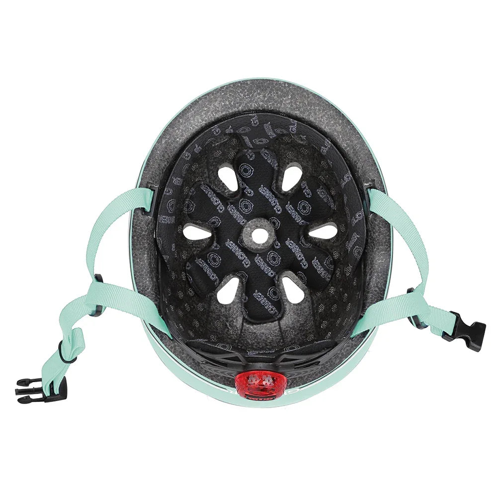 קסדה לאופניים לתינוקות עם אור אחורי ירוק מנטה Globber - Bikes Online