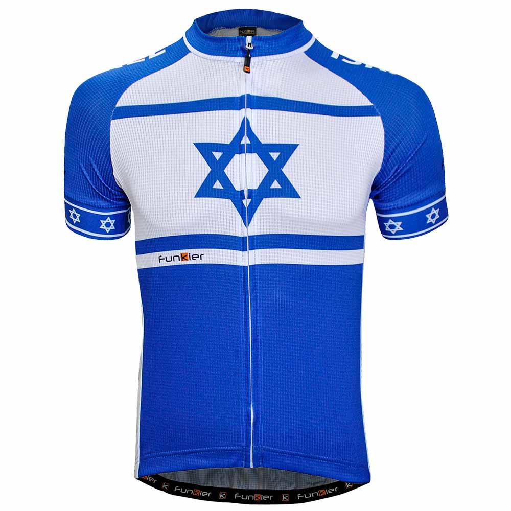חולצת רכיבה קצרה לגברים דגל ישראל פאנקייר Funkier Volterra-3 - Bikes Online