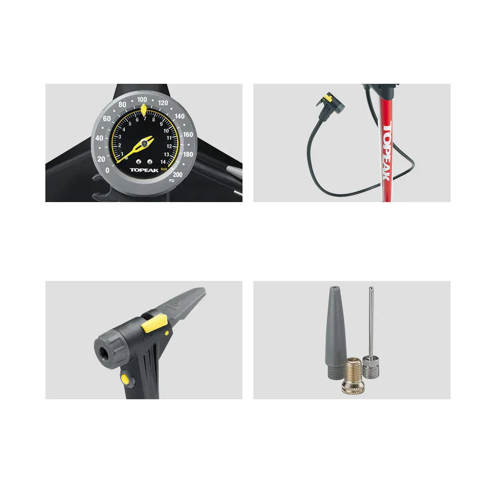 משאבת רצפה לאופניים עם מד לחץ טופיק Topeak JoeBlow® RACE - Bikes Online