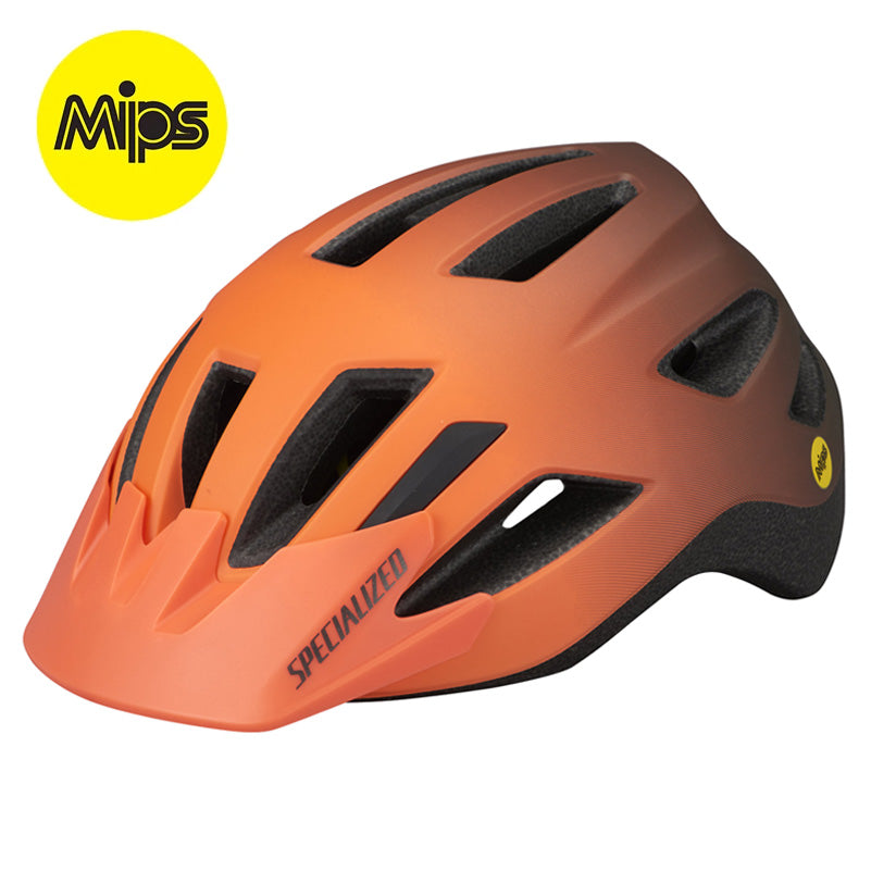 קסדה לאופניים לילדים SPECIALIZED עם הגנת מיפס MIPS ופנס לד Shuffle כתום