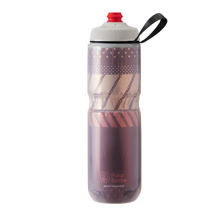 בקבוק מים לאופניים 20/24 לחיץ תרמי קר בורדו Polar Bottle SurgeCap